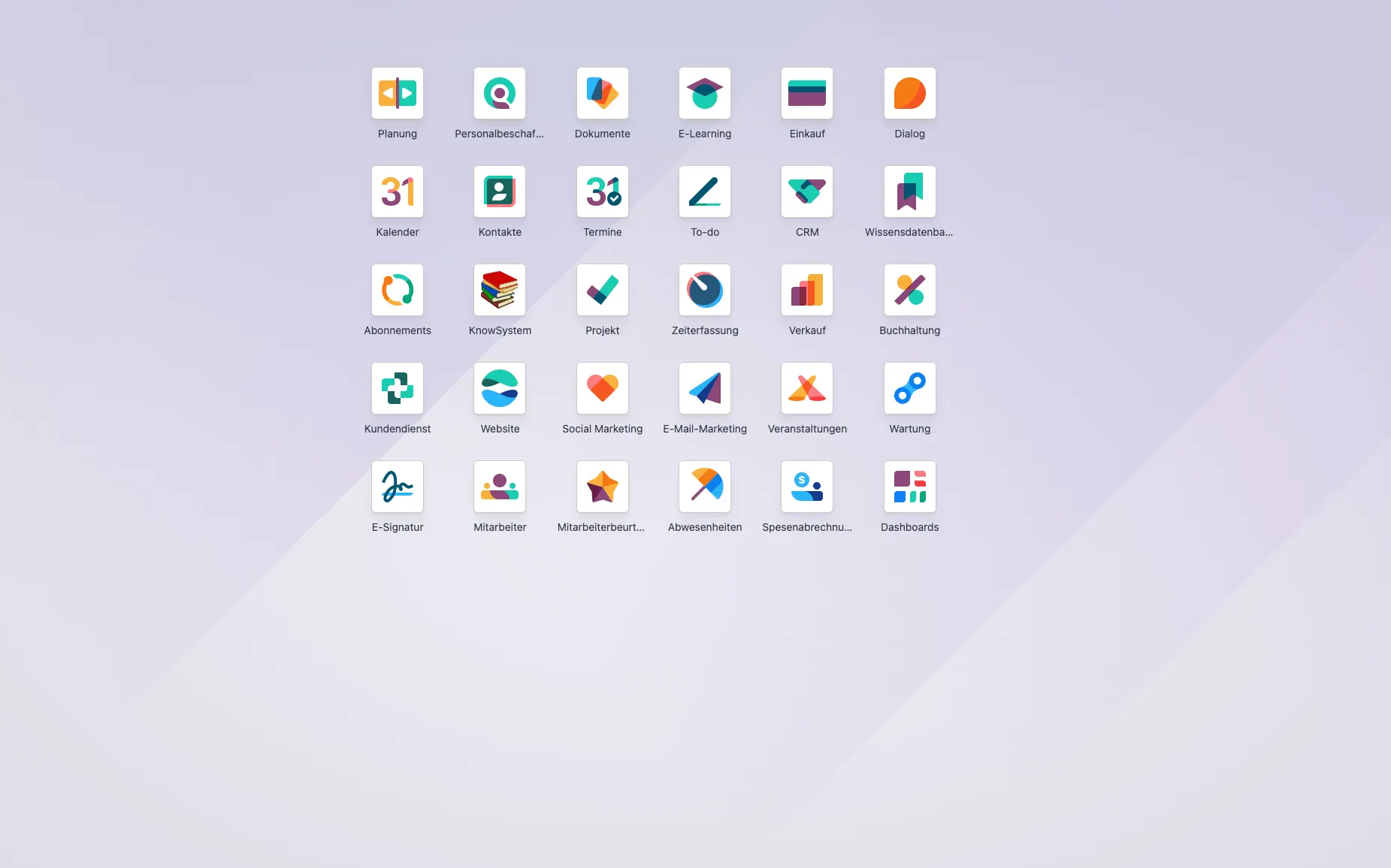 Odoo Apps Übersicht